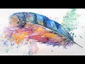 Whimsical Watercolor Feather Tutorial