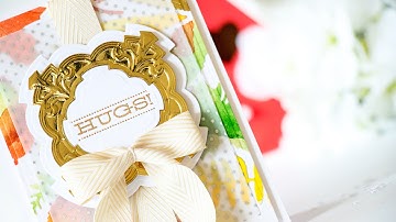 DIY Watercolor Die Cut Background using Dies