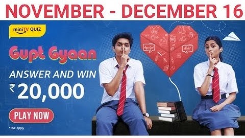 Amazon Mini TV Quiz, amazon answer and win, win 20000, Quiz on November
