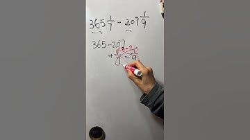 Mental Math - subtract BIG mixed fractions #maths #mathskills