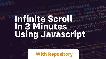 Infinite scroll in 3 minutes using javascript