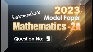 IPE MATHS IIA MODEL PAPER 1 QNO 9 | Find the mean division about the mean for the data