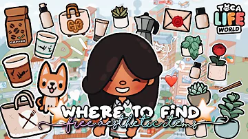 ⭐️Where To Find Free Aesthetic Items in bop city 🐻🪴(: Toca Boca Life World 🤩