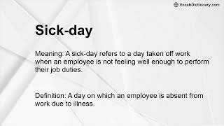 Sick-Day Meaning
