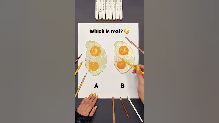 Which is the real one? 🍳🤔 #shorts #artist #drawing #art #painting #creative #draw