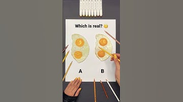 Which is the real one? 🍳🤔 #shorts #artist #drawing #art #painting #creative #draw
