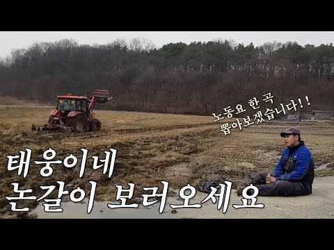 농촌의 일상 - 태웅이네 논갈이 보러오세요.