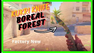 Kukri Knife Boreal Forest - CS2 In-game Inspect [4K]