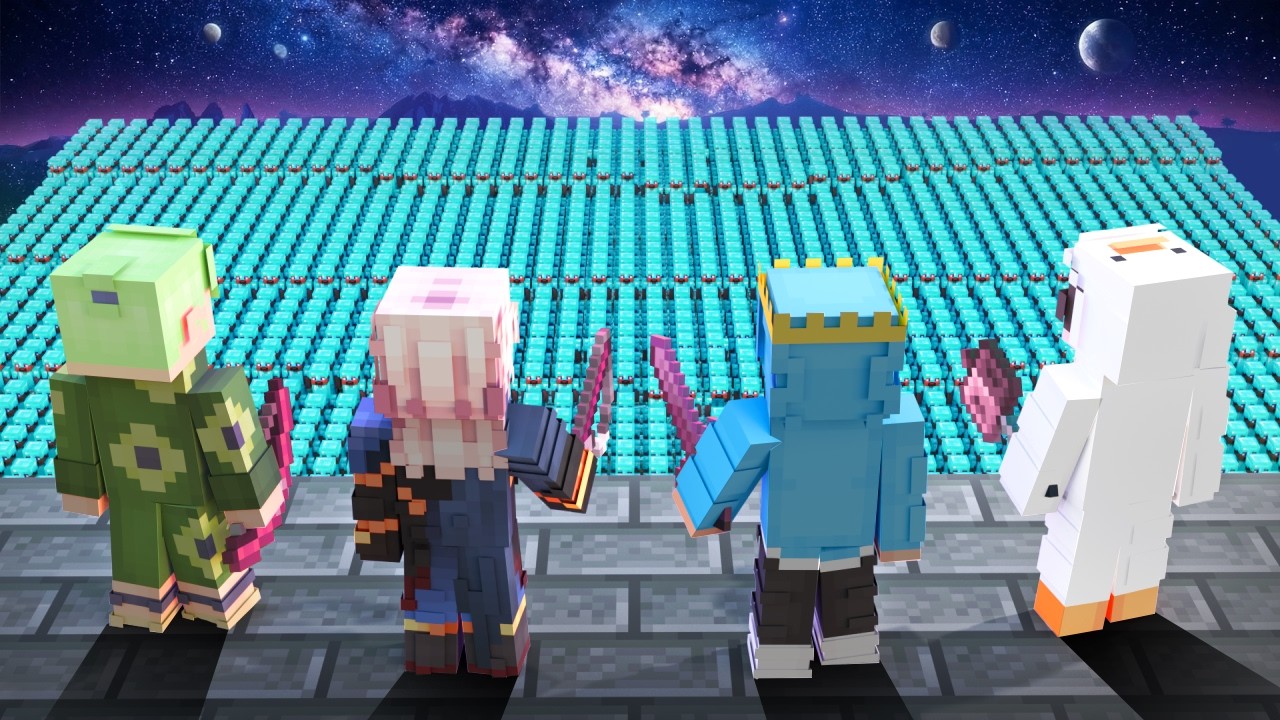 Minecraft'ın En Ölümcül 4 Avcısı Vs 200 Oyuncu