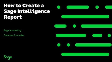 Sage Accounting - How to Create a Sage Intelligence Report (Canada)