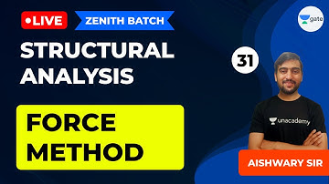 Force Method | Lec 31 | Structural Analysis | GATE/ESE Civil Engineering Exam | Aishwary Sir