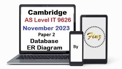 AS Level IT 9626  November 2023 Paper 2 -ER Diagram