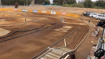 Team Kyosho MP9 TKI4 Wataru Takashiro break in engine in RC Land Taki Japan on 3rd Mar 2018.