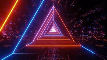 Triangle Abstract Tunnel VJ Motion Background || Neon Light Tunnel Free VJ Loops || 4K VJ Loops
