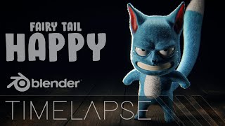 Blender Timelapse - Happy Kitten | Fairy Tail (Anime &amp; Manga)