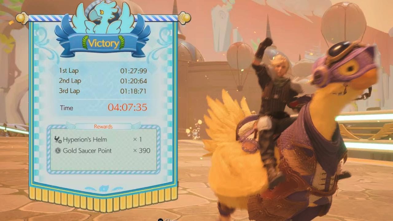 FINAL FANTASY VII REBIRTH - Chocobo Racing - Odin Straights- 1st place ...