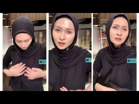 Bigo Live Hot | Beautiful Hijab Girl Playing With Her Cat 229