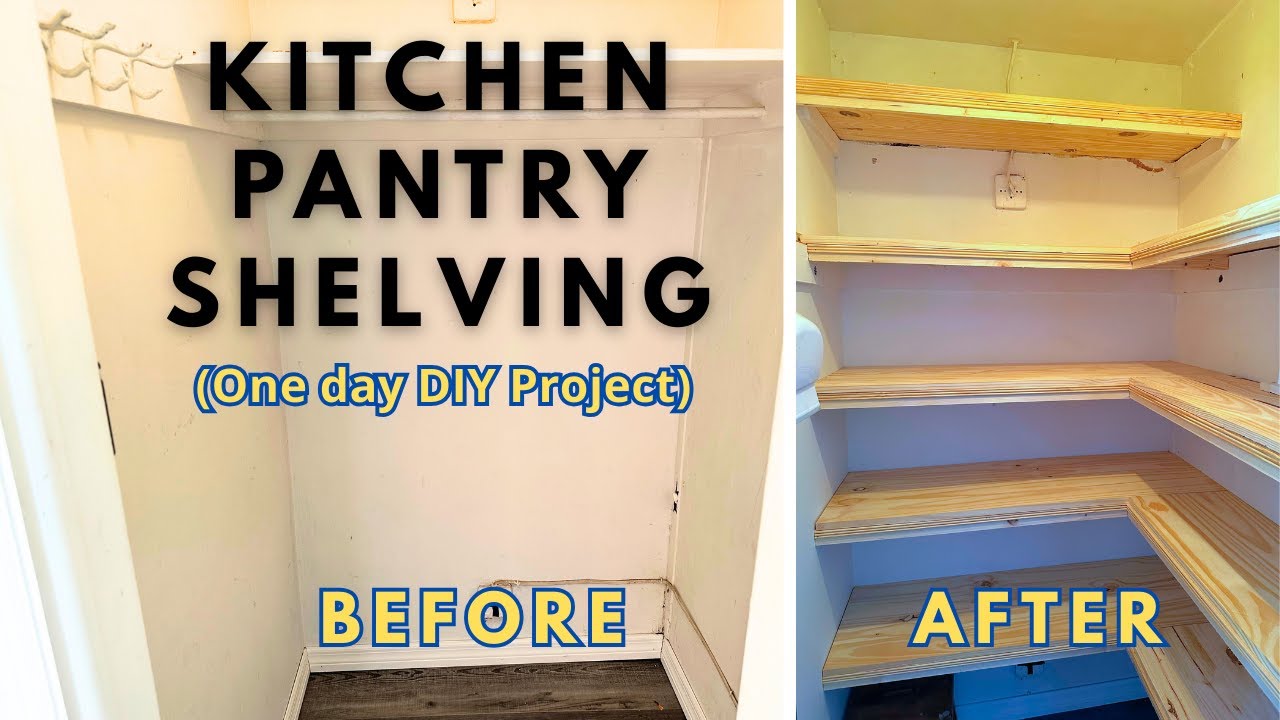 Kitchen Pantry Shelving Project - Coat Closet to Kitchen Pantry Conversion