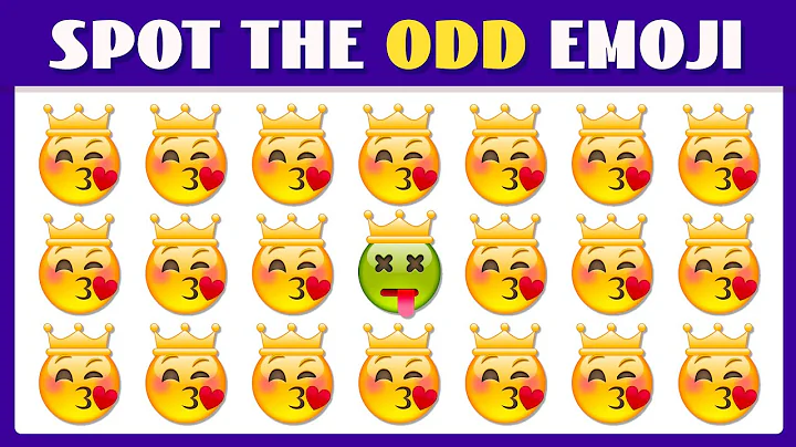 Can you Find the Odd Emoji Out? How Good are your Eyes I King Blowing kiss Emoji Puzzle Quiz #11