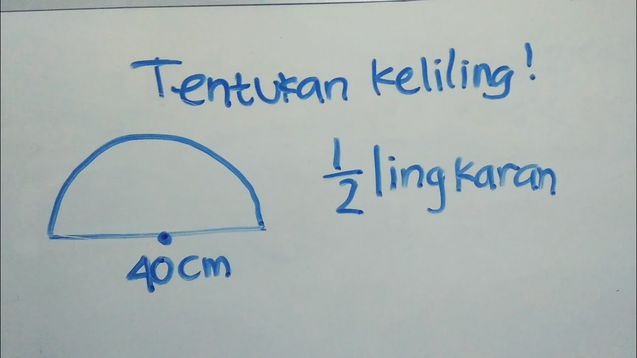 Cara Menghitung Keliling 3 4 Lingkaran Matematika Sd Youtube