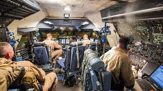 A Day in Life of US C-5 Galaxy Air Force Pilots Operating US Largest Aircraft
