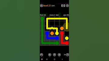 How To Solve Flow Free Bridges Sampler Level 21 6x6 Board Easy Walk Through Solution Walkthrough