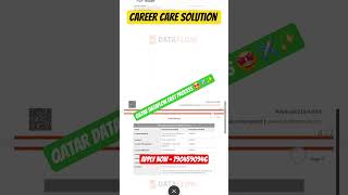 Qatar Dataflow Fast Process Low Fees Career Care Nurses Jobs | Career Care #middleeast