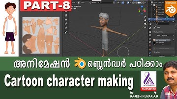 cartoon character creation in blender|part-8