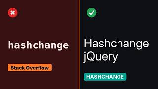 hashchange jQuery not working (2 Solutions!!)