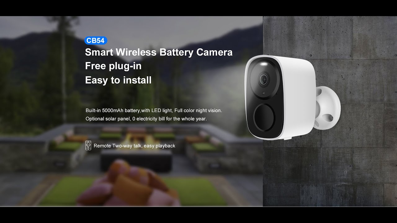 Solar, Battery Powered Surveillance Wifi Camera