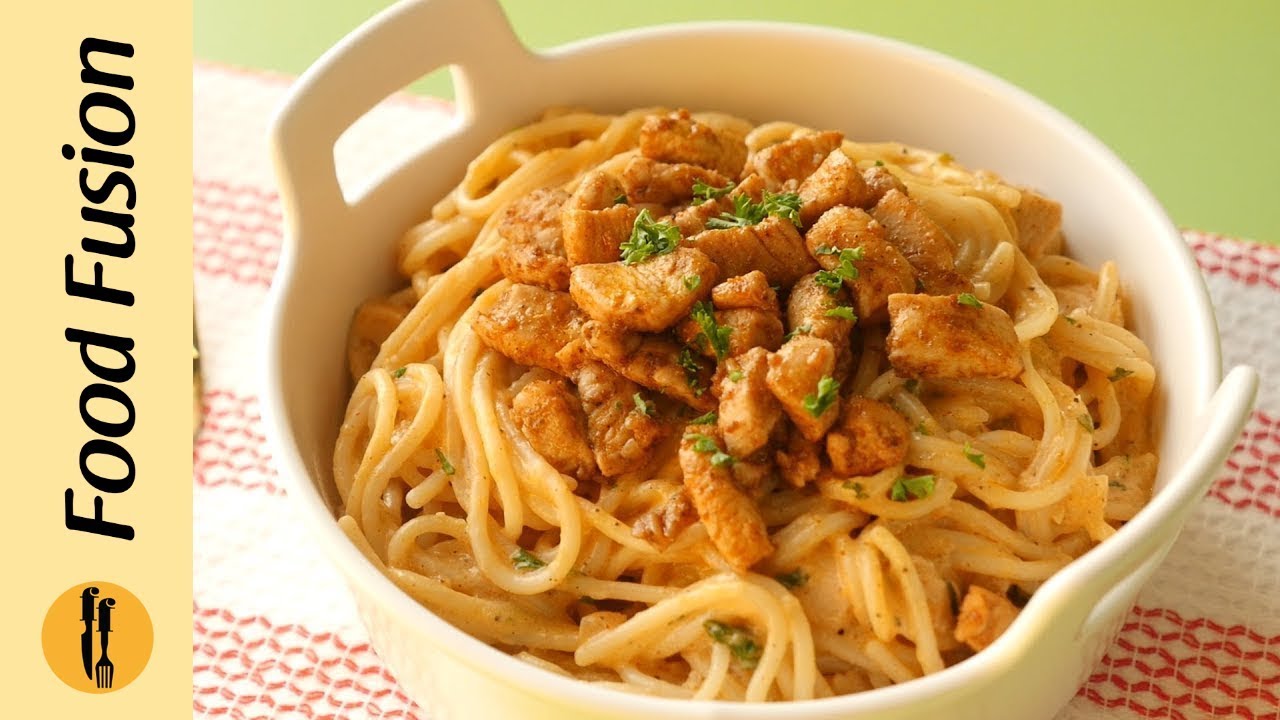 Spaghetti with Tomato Cream Sauce Recipe By Food Fusion