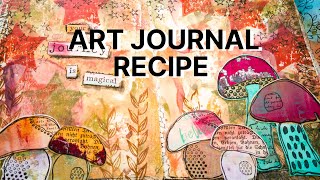 Mixed Media Art Journal Page with Distress Oxide Inks & Gelli Plate (How to overcome an Art Block)