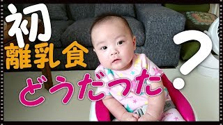 初めての離乳食　10倍粥　作り方から食べるまで　赤ちゃん 生後5ヶ月