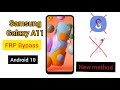 Samsung A11 Frp Unlock/Galaxy A11(A115f) Android  10 FRP Bypass/ Remove google Account Galaxy A11