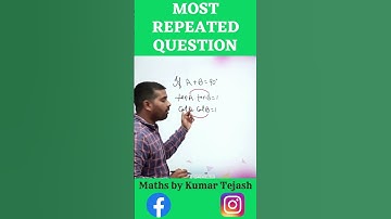 Most repeated Question By Tejash Sir #mathstrick #maths