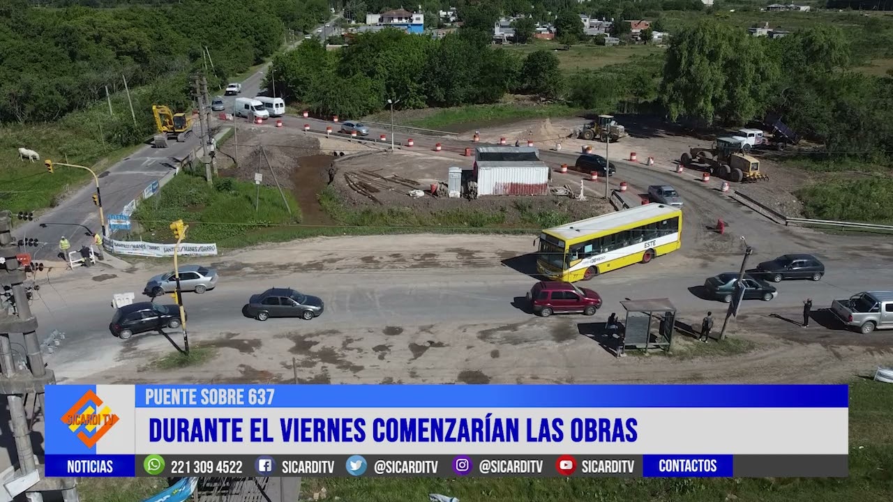 Habilitaron el desvío del puente sobre 637