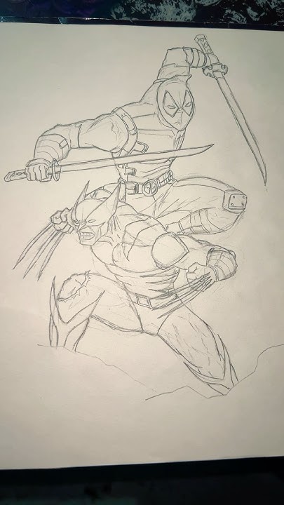 Deadpool and wolverine 🔥 from Deadpool wolverine || How to Draw ️ Easy ...