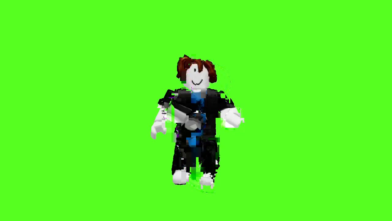 Roblox Bacon Hair Does The Default Dance Greenscreen Youtube - roblox default girl