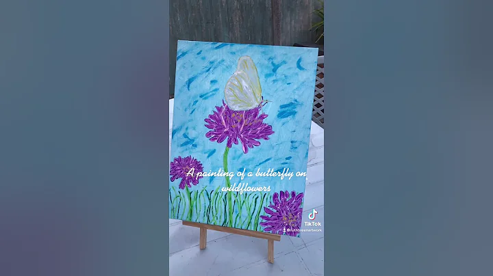 #Butterfly with #wildflowers #painting by #artist ...