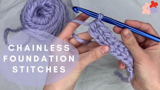 CHAINLESS foundation sc, hdc, and dc stitch! | Crochet Tutorial | Made in the Moment