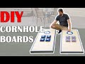 How To Make Simple DIY Cornhole Boards // DIY Backyard Game