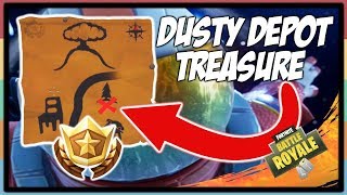 Fortnite - Dusty Depot Map: Treasure Location  (Schatzkarte)