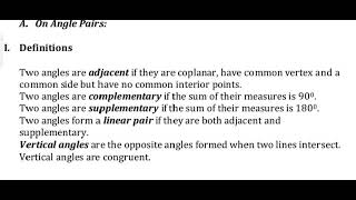 ANGLE PAIRS - DEFINITION Net Worth