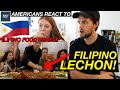 Americans Try FILIPINO FOOD for First Time, CRAZY Lechon Reaction!