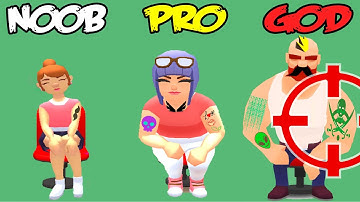 Ink Inc Tattoo Drawing NOOB vs PRO vs HACKER vs GOD - Juego Android