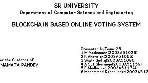 Blockchain based online voting system-Team 25
