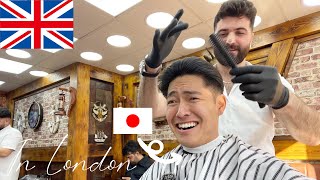 Japanese guy went to a Local British Barbershop for the first time in London🇬🇧