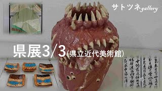 埼玉県立近代美術館「県展」です。賞をとった作品が展示されています。月曜日は休館で、会館時間は午前10時午後5時30です。2024年5月29日6月20日まで　入場料は無料　今回は工芸等の一部です。