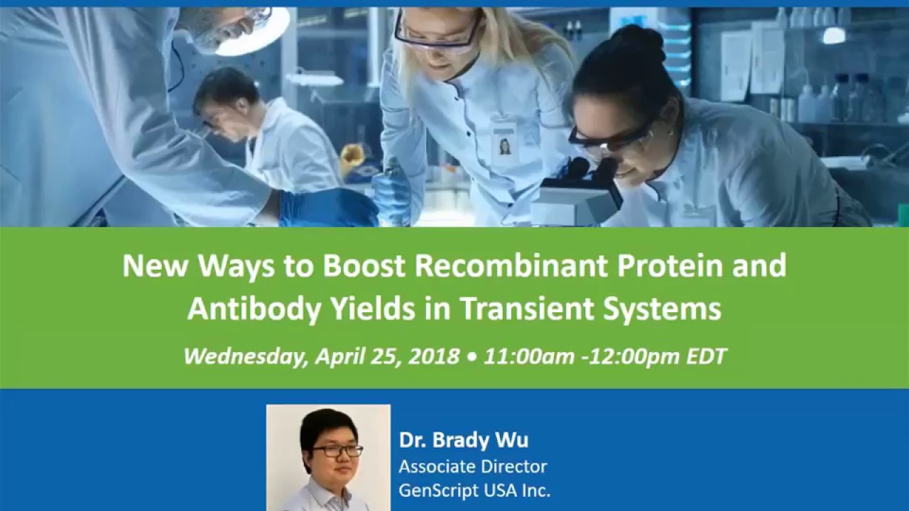 Webinar - New Ways to Boost Recombinant Protein and Antibody Yields in Transient Systems