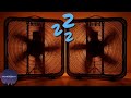 Twin high speed box fan sounds for sleeping   dark screen ambient glow